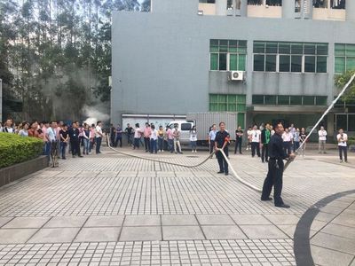 2018年119消防宣传日深圳市华旭科技公司安全教育暨消防演练纪实